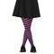 Black and Purple Tights - Striped Nylon Stretch Pantyhose Stocking Accessories for Every Day Attire and Costumes for Teens and Children